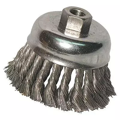 Knot Cup Brushes - 2-3/4" Knot Cup Brush .0144 ss 5/8-11 ret