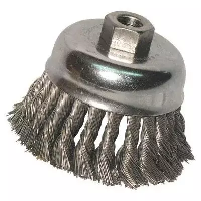 Knot Cup Brushes - 2-3/4" Knot Cup Brush .0144 ss 5/8-11 ret