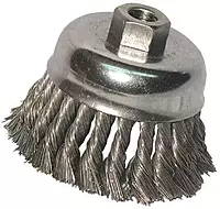 Knot Cup Brushes - 2-3/4" Knot Cup Brush .0144 ss 5/8-11 ret