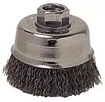 3" CRIMP WIRE CUP BRUSH.014" ST FILL 5/8"-11