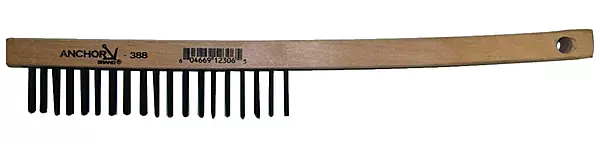 Anchor Brand 388 Hand Scratch Brushes, 3 x 19 Rows, Carbon Steel Bristles