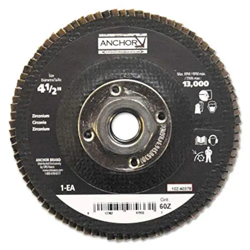 102-40378, ANCHOR PREMIUM 4-1/2" 5/8-11 6OZ HD FLAP DISC