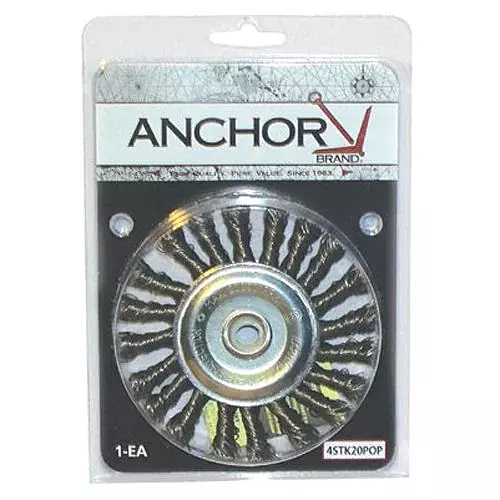ANCHOR BRAND, 102-R4K58S, ANCHOR 4" SS KNOT WHEEL4"X.014SS 5/8-11 POP