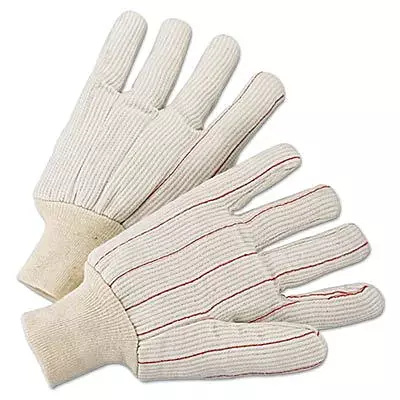 101-1060 Anchor 4518Cr 18 oz. Polycord Knit Wrist Gloves, Large, White (Pack of 12)