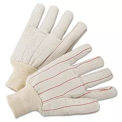 101-1060 Anchor 4518Cr 18 oz. Polycord Knit Wrist Gloves, Large, White (Pack of 12)