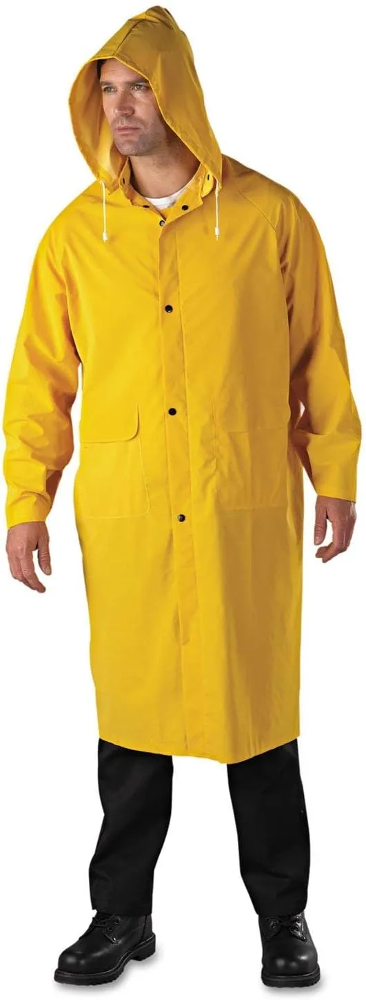ANCHOR BRAND, 101-9010-2XL, ANCHOR 48" RAINCOAT PVCOVER POLYESTER 2XL