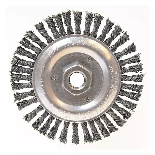 Anchor Brand® Stringer Bead Wheel Brushes, 5 in D x 3/16 in W, 0.02 in Steel Wire (102-BW-855) Each