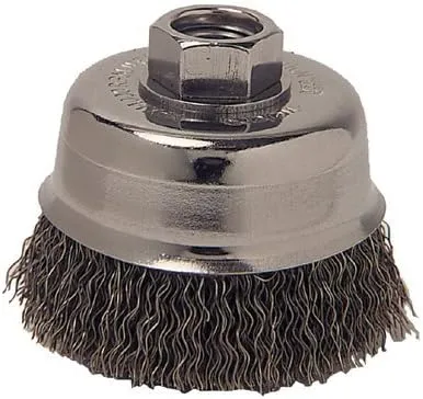 Crimped Cup Brushes - 6" crimp cup cr-6.020 5/8-11