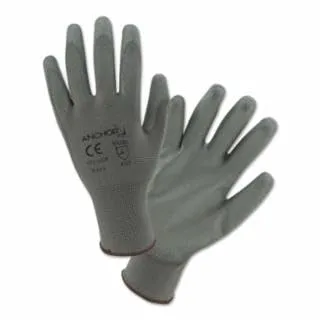 Anchor 6050XS 13 CUT Grey Nylon Urethane Coat Size X-Small (300 Pairs/Case), Gray