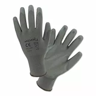 Anchor 6050XS 13 CUT Grey Nylon Urethane Coat Size X-Small (300 Pairs/Case), Gray