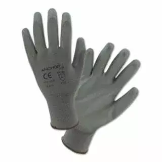 Anchor 6050XS 13 CUT Grey Nylon Urethane Coat Size X-Small (300 Pairs/Case), Gray
