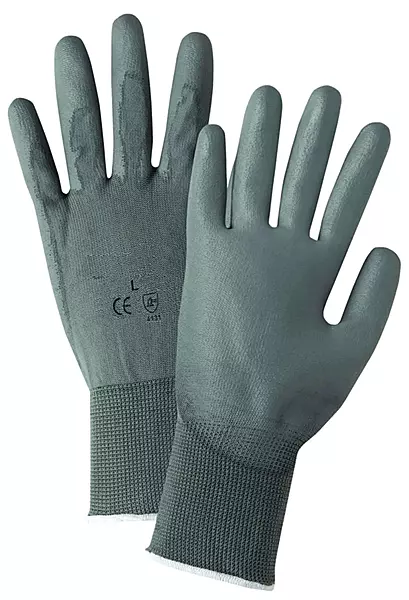 6050XXL 13 Cut Grey Nylon Urethane Coat Size 2X (300 Pairs/Case), Gray