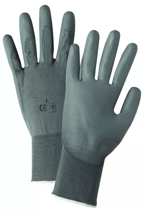 6050XXL 13 Cut Grey Nylon Urethane Coat Size 2X (300 Pairs/Case), Gray