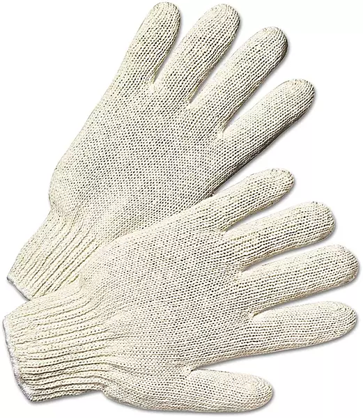Anchor 6700 String Knit Gloves Large Natural White 12 Pairs