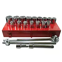 103-07-880, 21 Piece 3/4 in DR. SAE Socket Set 12 PT