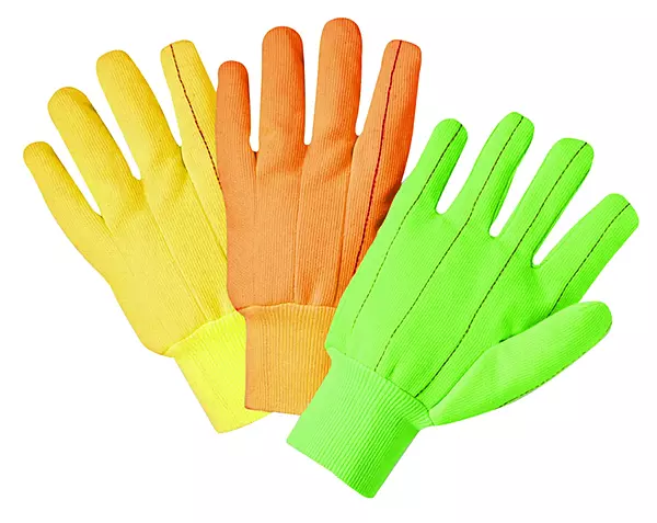 Anchor 1000 Series Canvas Gloves - 4518or/cr 18 oz poly cord knit wrist