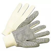 1000 Series Pac Dotted Canvas Gloves Color: White/Black