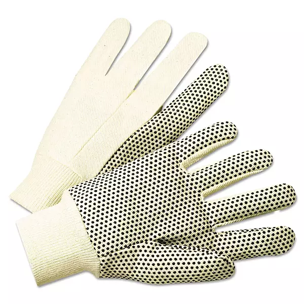 1000 Series Pac Dotted Canvas Gloves Color: White/Black