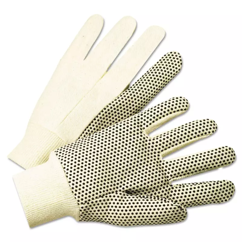1000 Series Pac Dotted Canvas Gloves Color: White/Black