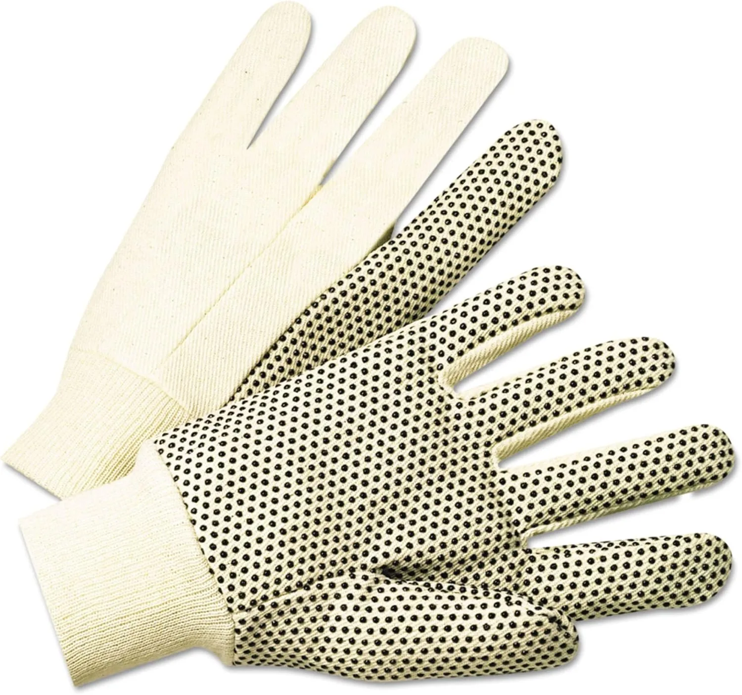 1000 Series Pac Dotted Canvas Gloves Color: White/Black