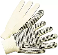 1000 Series Pac Dotted Canvas Gloves Color: White/Black