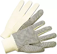 1000 Series Pac Dotted Canvas Gloves Color: White/Black