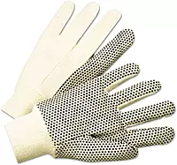 1000 Series Pac Dotted Canvas Gloves Color: White/Black