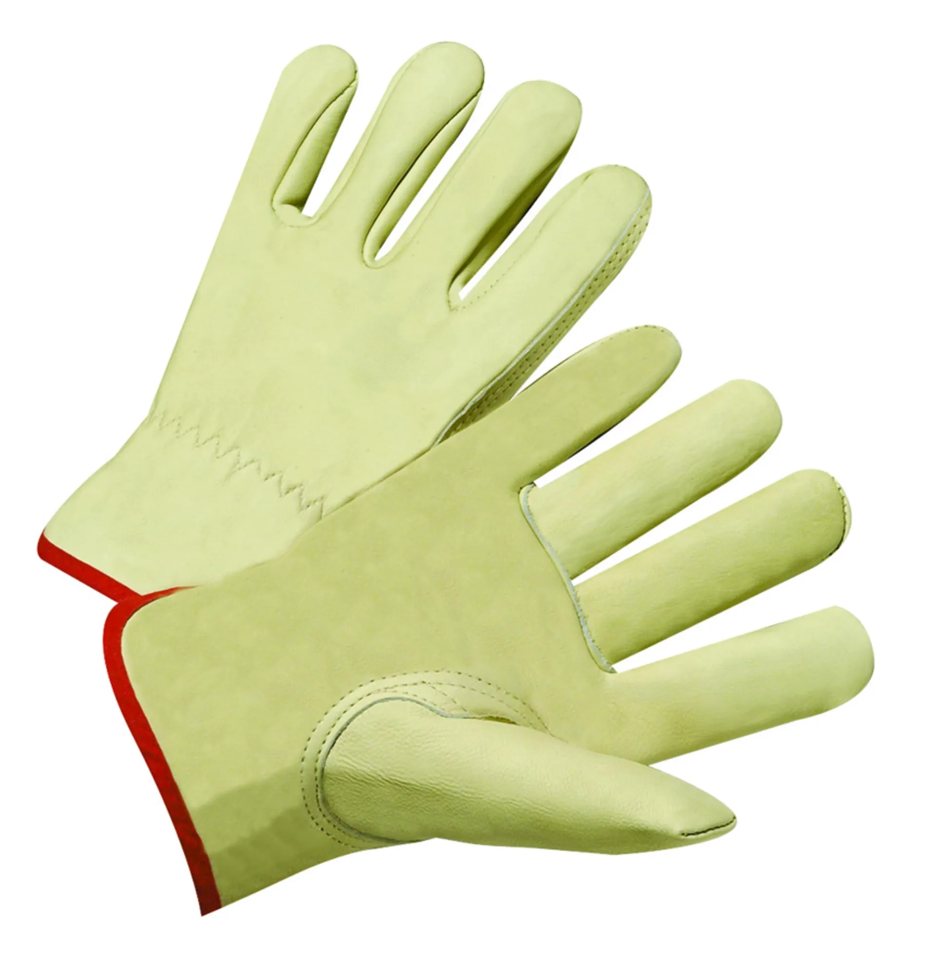 Drivers Gloves, Standard Grain Cowhide, X-Large, Unlined, Tan - 12PR