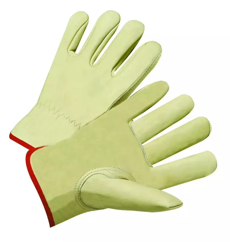 Drivers Gloves, Standard Grain Cowhide, X-Large, Unlined, Tan - 12PR