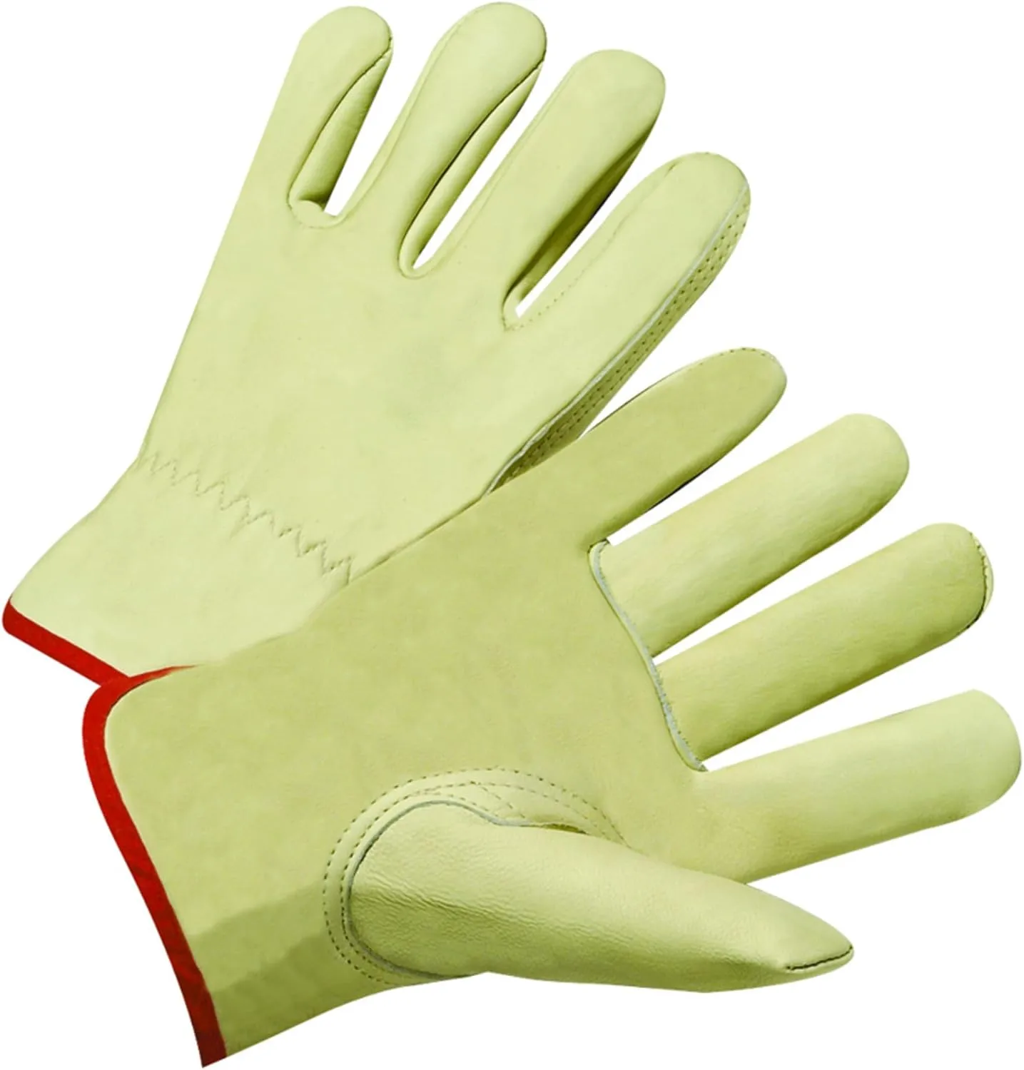 Drivers Gloves, Standard Grain Cowhide, X-Large, Unlined, Tan - 12PR