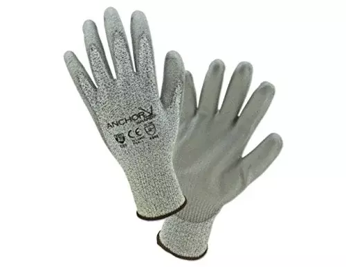 Anchor Peppered Hppe 13Ga Gray Pu Coated Lrg