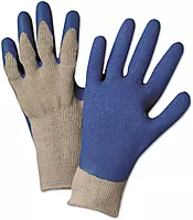 Latex Coated Gloves 6030, Gray/Blue, Small, 12 Pairs