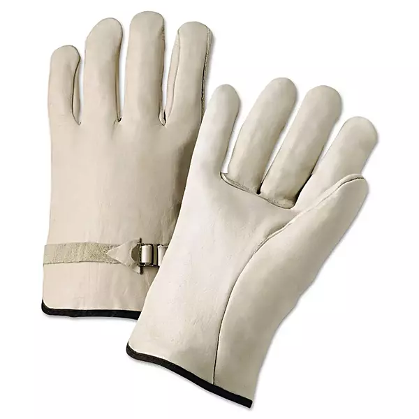 Anchor 4100L 4000 Series Leather Driver Gloves Natural Large 12 Pairs