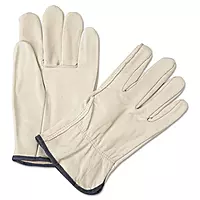 Anchor 4000L 4000 Series Leather Driver Gloves White Large 12 Pairs