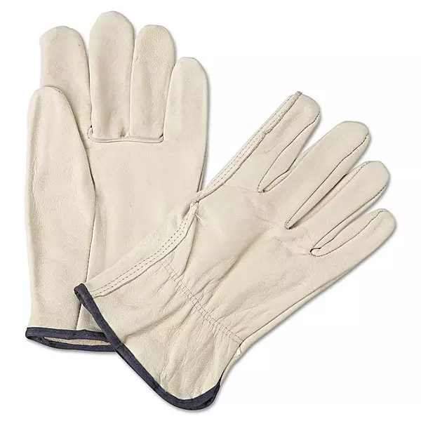 Anchor 4000L 4000 Series Leather Driver Gloves White Large 12 Pairs