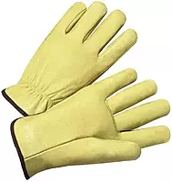 C-Drvr Pigskin Leath Glv Hem Cuff Lg Yel 12