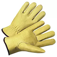 Anchor 4800L 4000 Series Pigskin Leather Driver Gloves Beige Large 12 Pairs