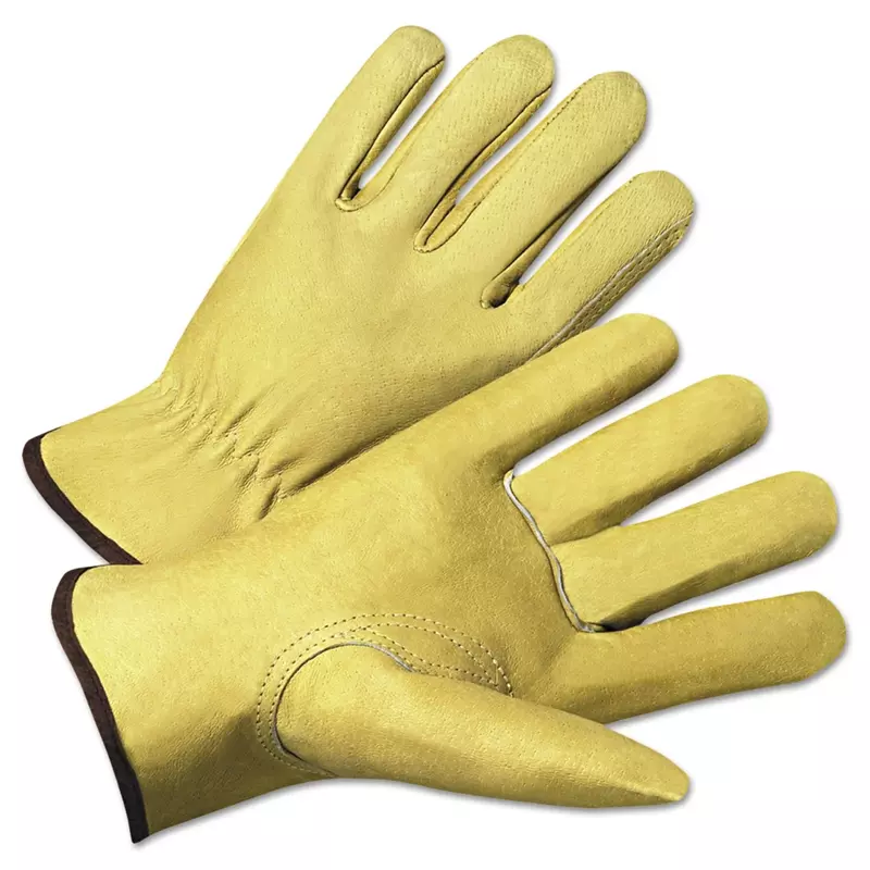 Anchor 4800L 4000 Series Pigskin Leather Driver Gloves Beige Large 12 Pairs