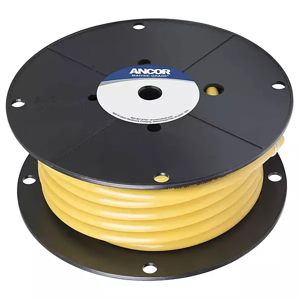 Ancor 116910 Tinned Copper Battery Cable, 1/0 AWG (50mm2), Yellow - 100ft