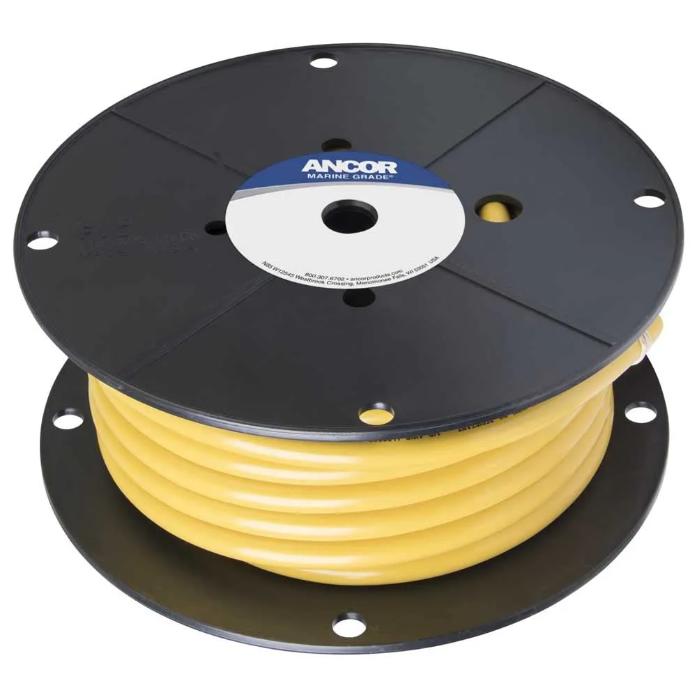 Ancor 116910 Tinned Copper Battery Cable, 1/0 AWG (50mm2), Yellow - 100ft