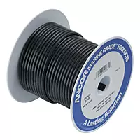 Ancor 116002 Tinned Copper Battery Cable, 1/0 AWG (50mm2), Black - 25ft
