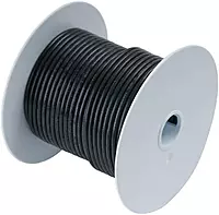 Ancor 108025 Marine Grade Electrical Primary Tinned Copper Boat Wiring (10-Gauge, Black, 250-Feet)