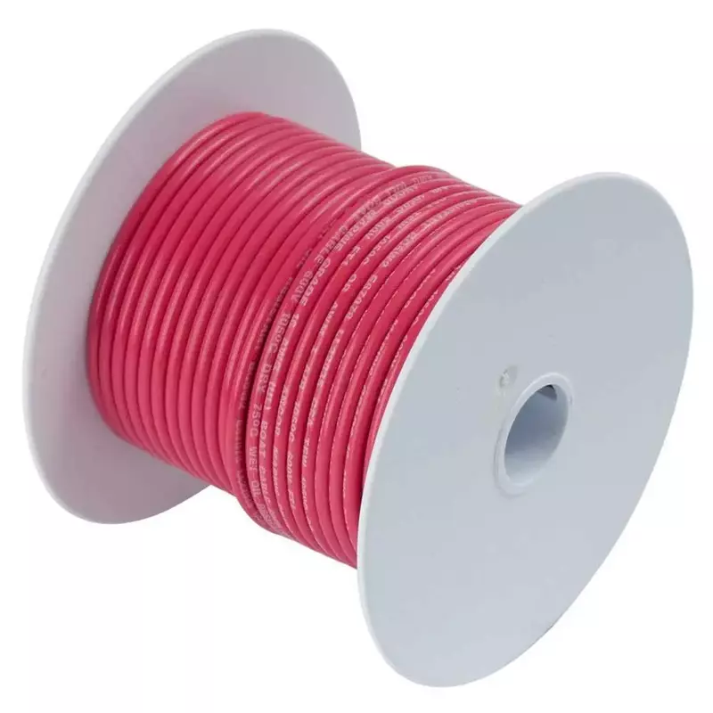 Ancor 108825 Marine Grade Electrical Primary Tinned Copper Boat Wiring (10-Gauge, Red, 250-Feet)