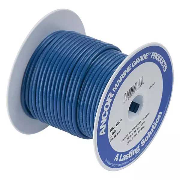 Ancor 108110 Marine Grade Tinned Copper Wire 10-Gauge Dark Blue 100-Feet