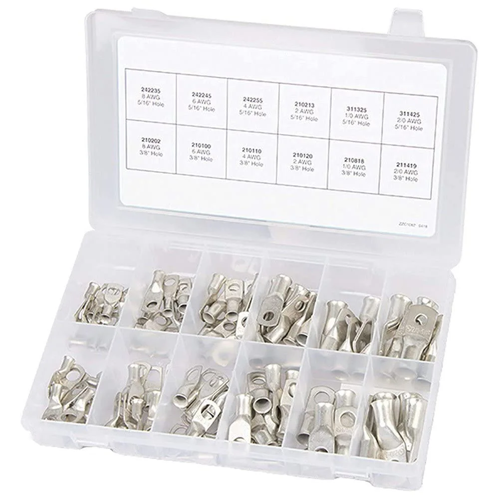 Ancor 255101 100-Piece Tinned Copper Lugs Kit