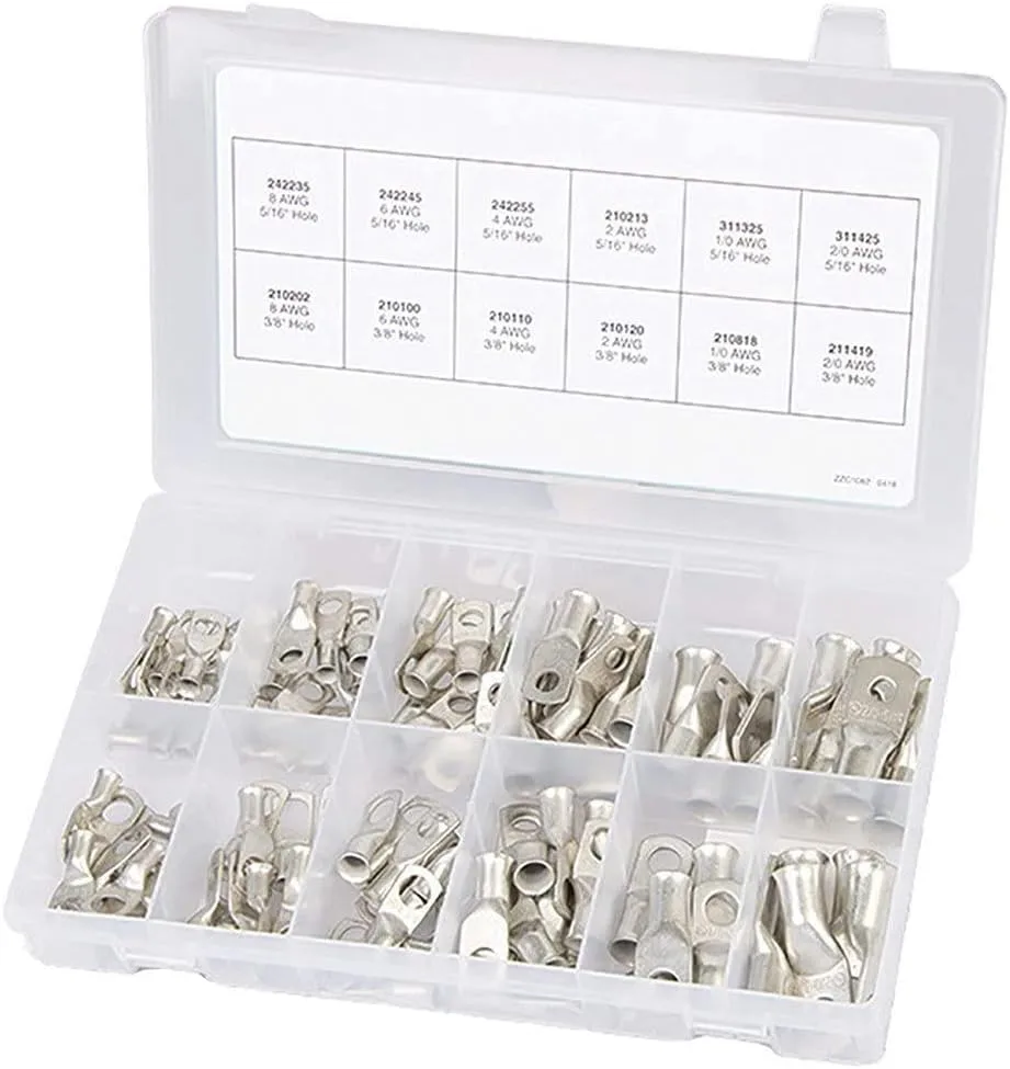 Ancor 255101 100-Piece Tinned Copper Lugs Kit