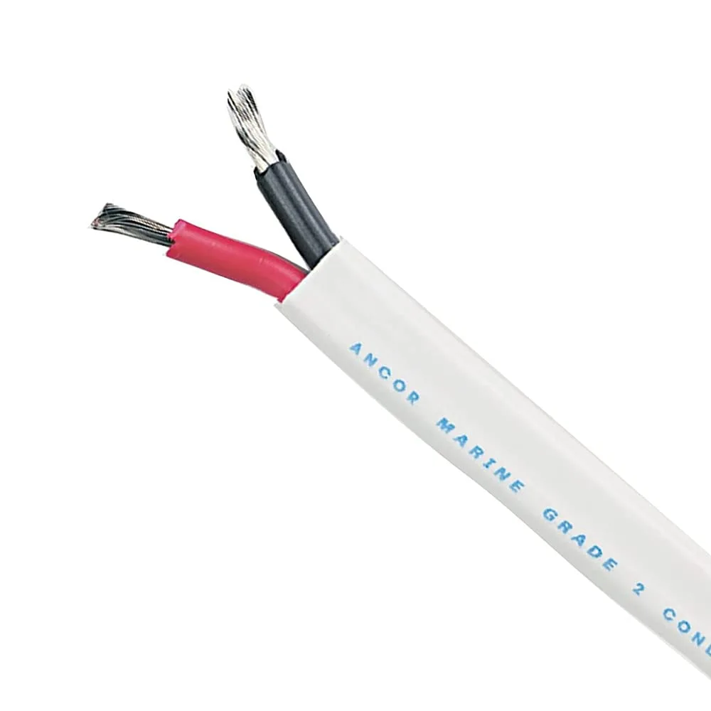 Ancor Standard Duplex Cable - Flat 10/2 AWG - 2 x 5mm² Red/Black - 250'