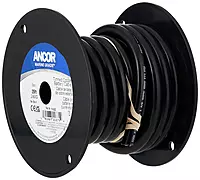 Ancor 114005 Tinned Copper Battery Cable, 2 AWG (32mm2), Black - 50ft