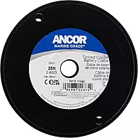 Ancor 114005 Tinned Copper Battery Cable, 2 AWG (32mm2), Black - 50ft