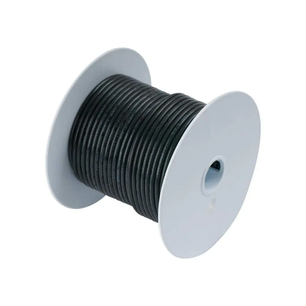 Ancor 106025 Marine Grade Electrical Primary Tinned Copper Boat Wiring (12-Gauge, Black, 250-Feet)
